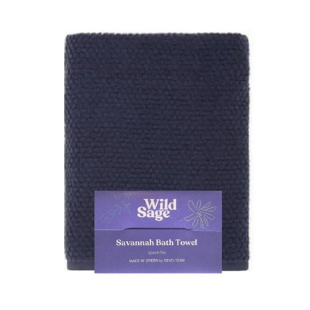one new BIJOU BLUE Wild Sage Savannah Quick Dry 90% Cotton 30x54